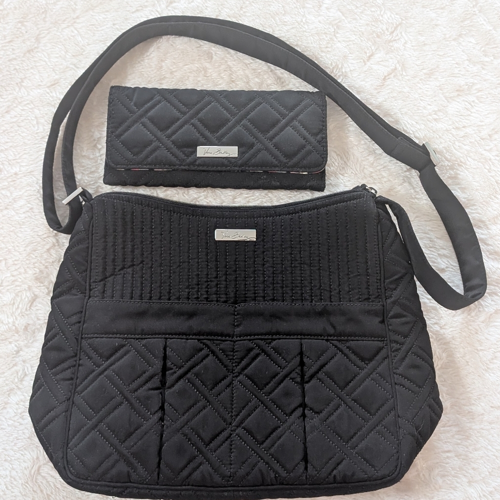 Vera Bradley Black Quilted Women's Bag Set
